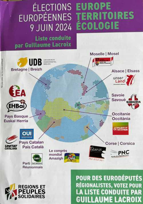 Europe Territoires Écologie  tract Régions & Peuples solidaires