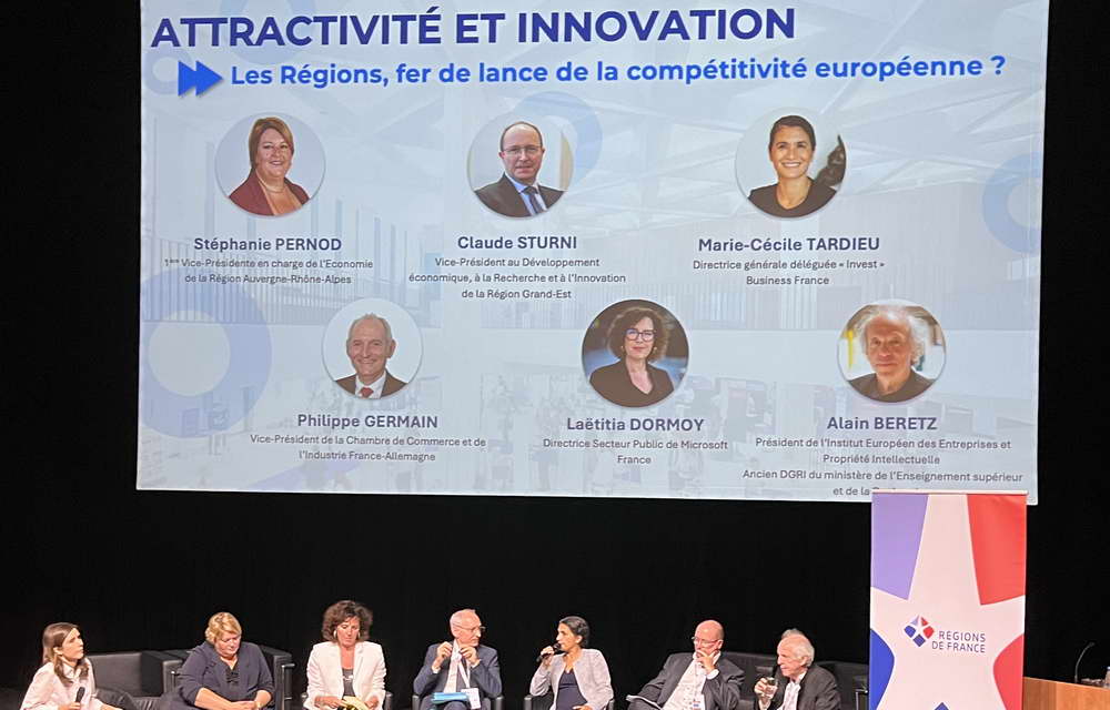 Table ronde sur l'attractivité au congrès des Régions de France en septembre 2024 à Strasbourg