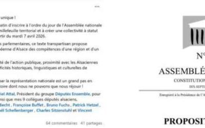 Une collectivité unique d&rsquo;Alsace enfin sur le calendrier parlementaire