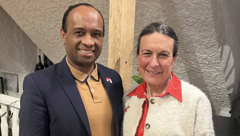 Dera Ratsiajetsinimaro et Bénédicte Matz, les deux têtes de la liste "Rassemblés pour Schilick"